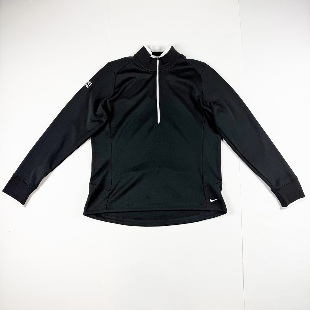 Nike Golf Men's Black 1/4‎ Zip Dri Fit Long Sleeve Shirt XL